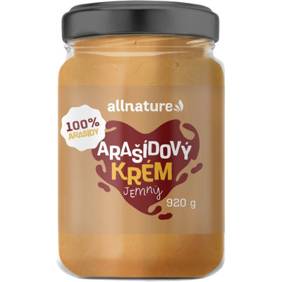 ALLNATURE Arašídový krém jemný 920 g ALLNATURE Arašídový krém jemný 920 g