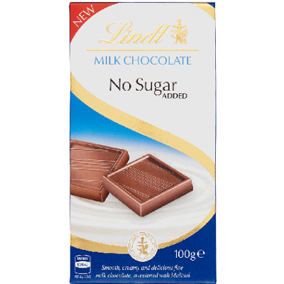 LINDT Mléčná čokoláda bez cukru 100 g LINDT Mléčná čokoláda bez cukru 100 g