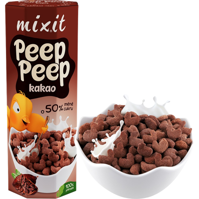 MIXIT Cereálie Peep Peep - kakao 280 g MIXIT Cereálie Peep Peep - kakao 280 g