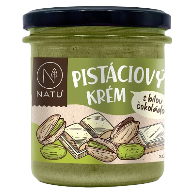 NATU Pistáciový krém s bílou čokoládou 300 g NATU Pistáciový krém s bílou čokoládou 300 g