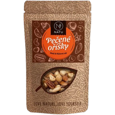 NATU Pečené oříšky s medem a solí 200 g NATU Pečené oříšky s medem a solí 200 g