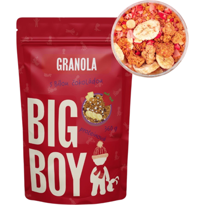 BIG BOY Proteinová granola s bílou čokoládou a ovocem 360 g BIG BOY Proteinová granola s bílou čokoládou a ovocem 360 g