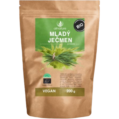 ALLNATURE Mladý ječmen prášek BIO 200 g ALLNATURE Mladý ječmen prášek BIO 200 g