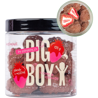Big Boy Jahody v mléčné čokoládě - Čokoládové bonbóny Big Boy Jahody v mléčné čokoládě - Čokoládové bonbóny
