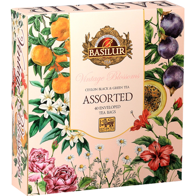 BASILUR Vintage Blossoms Assorted přebal sáčky 40 x 2 g BASILUR Vintage Blossoms Assorted přebal sáčky 40 x 2 g