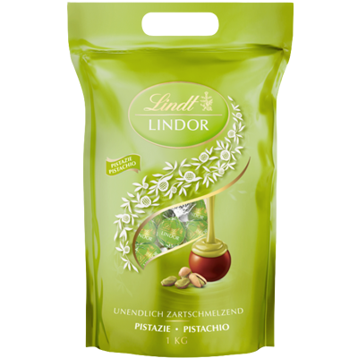 LINDT Lindor pralinky pistácie 1000 g LINDT Lindor pralinky pistácie 1000 g