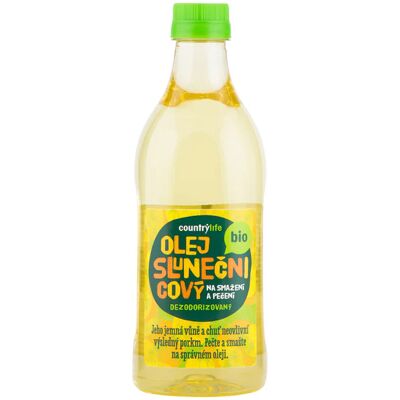 COUNTRY LIFE Olej slunečnicový dezodorizovaný na smažení 1 l COUNTRY LIFE Olej slunečnicový dezodorizovaný na smažení 1 l