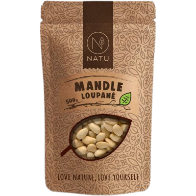 NATU Mandle loupané 500 g NATU Mandle loupané 500 g