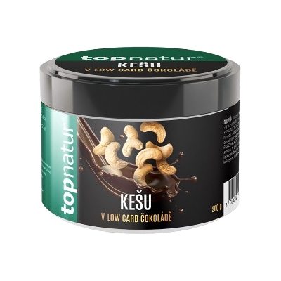 TOPNATUR Kešu v mléčné Low Carb čokoládě 1 x 200 g TOPNATUR Kešu v mléčné Low Carb čokoládě 1 x 200 g