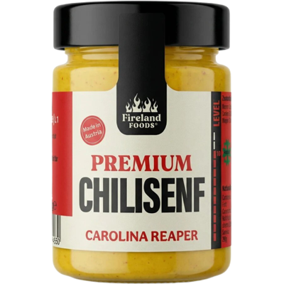 FIRELAND FOODS Chilli hořčice Carolina Reaper 180 g FIRELAND FOODS Chilli hořčice Carolina Reaper 180 g