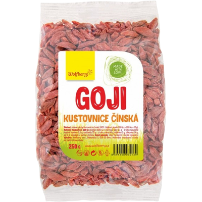 WOLFBERRY Goji kustovnice čínská 250 g WOLFBERRY Goji kustovnice čínská 250 g