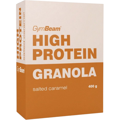 GYMBEAM Granola s vysokým obsahem bílkovin, slaný karamel 400 g GYMBEAM Granola s vysokým obsahem bílkovin, slaný karamel 400 g