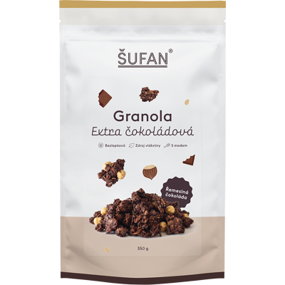 ŠUFAN Granola Extra čokoládová 350 g ŠUFAN Granola Extra čokoládová 350 g