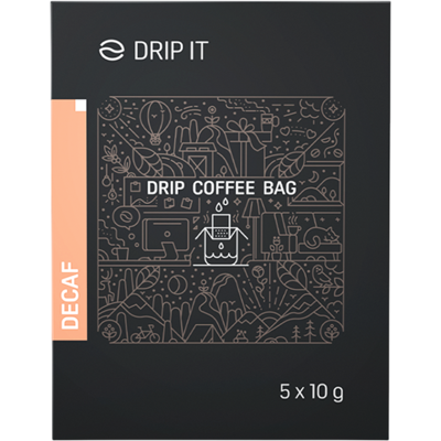DRIP IT Káva ve filtru Decaf 5 x 10 g DRIP IT Káva ve filtru Decaf 5 x 10 g