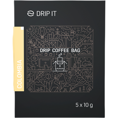 DRIP IT Káva ve filtru Colombia Sierra Nevada 5 x 10 g DRIP IT Káva ve filtru Colombia Sierra Nevada 5 x 10 g