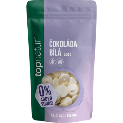 TOPNATUR No Added Sugar Čokoláda bílá 500 g TOPNATUR No Added Sugar Čokoláda bílá 500 g