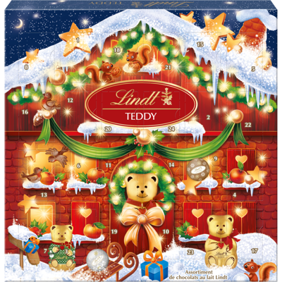 LINDT TEDDY Vánoční Adventní kalendář 124 g LINDT TEDDY Vánoční Adventní kalendář 124 g