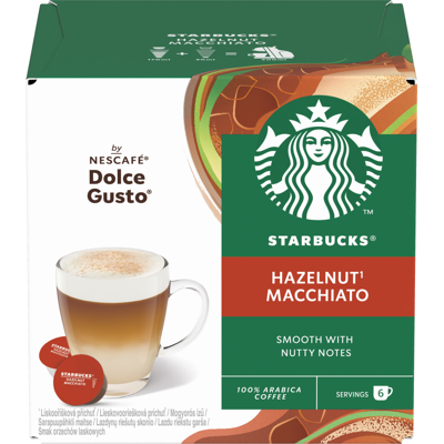 STARBUCKS Hazelnut Macchiato by NESCAFÉ Dolce Gusto 12 kapslí STARBUCKS Hazelnut Macchiato by NESCAFÉ Dolce Gusto 12 kapslí