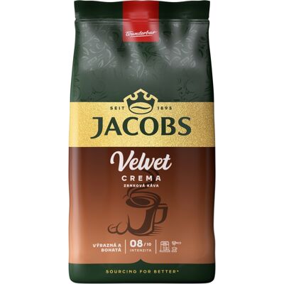 Jacobs Douwe Egberts Velvet Crema Kávová Zrna - Druh Kávy Jacobs Douwe Egberts Velvet Crema Kávová Zrna - Druh Kávy