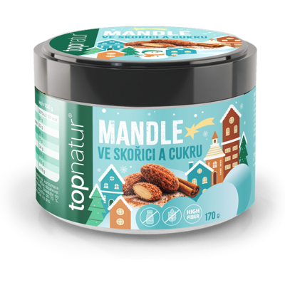 TOPNATUR Vánoční mandle v cukru a skořici 170 g TOPNATUR Vánoční mandle v cukru a skořici 170 g