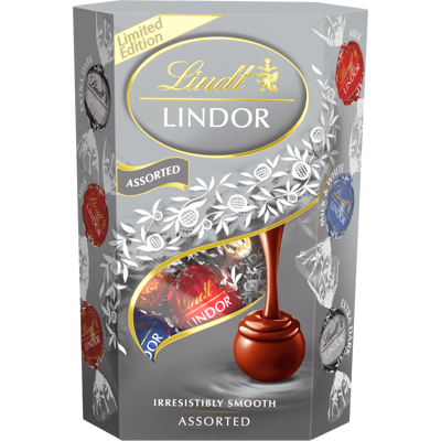 LINDT LINDOR stříbrná směs pralinek 125 g LINDT LINDOR stříbrná směs pralinek 125 g