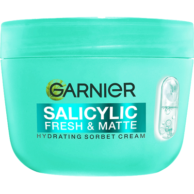 GARNIER Hydratační pleťový sorbet krém Salicylic Fresh & Matte 85 ml GARNIER Hydratační pleťový sorbet krém Salicylic Fresh & Matte 85 ml