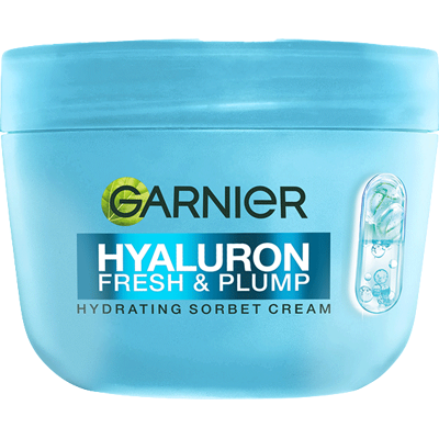 GARNIER Hydratační pleťový sorbet krém Hyaluron Fresh & Plump 85 ml GARNIER Hydratační pleťový sorbet krém Hyaluron Fresh & Plump 85 ml