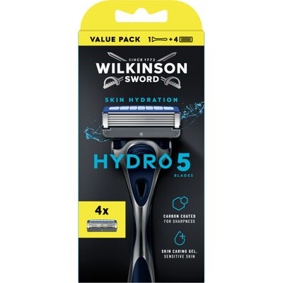 WILKINSON SWORD Hydro 5 Skin Hydration Clampack Náhradní hlavice 4ks + strojek WILKINSON SWORD Hydro 5 Skin Hydration Clampack Náhradní hlavice 4ks + strojek