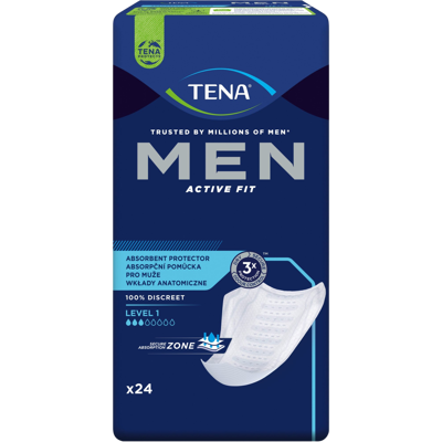 Absorpční vložky Tena Men Úroveň 1 - Inkontinenční vložky Absorpční vložky Tena Men Úroveň 1 - Inkontinenční vložky