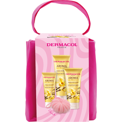 DERMACOL dárkový balíček Aroma moment Vanilka + houbička DERMACOL dárkový balíček Aroma moment Vanilka + houbička