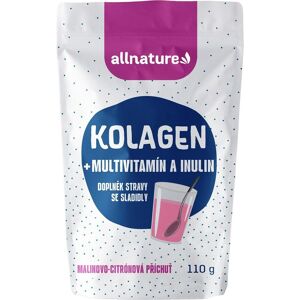 Allnature Kolagen s multivitamíny a inulinem - příchuť malina a citron 110 g