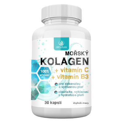 Allnature Mořský kolagen + vitamíny C a B3 - Péče o pleť Allnature Mořský kolagen + vitamíny C a B3 - Péče o pleť