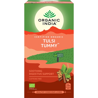 Organic India Tulsi Tummy - Bylinný Čaj na Trávení Organic India Tulsi Tummy - Bylinný Čaj na Trávení