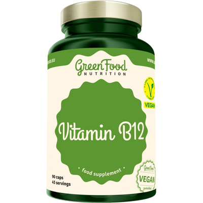 GreenFood Nutrition Vitamin B12 - Snížení Únavy - 90 Kapslí GreenFood Nutrition Vitamin B12 - Snížení Únavy - 90 Kapslí