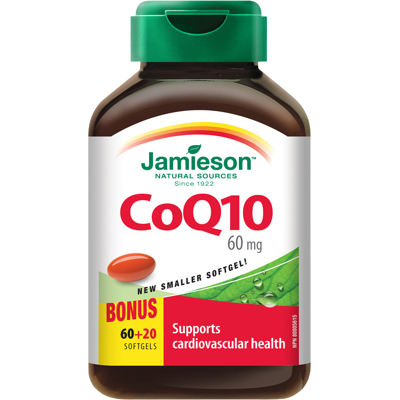 Vitamíny Jamieson COQ10 Bonus Velikost - 60 mg - 80 měkkých kapslí Vitamíny Jamieson COQ10 Bonus Velikost - 60 mg - 80 měkkých kapslí