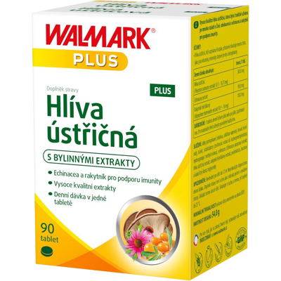 WALMARK Hlíva ústřičná Plus 90 tablet - Potravinový doplněk WALMARK Hlíva ústřičná Plus 90 tablet - Potravinový doplněk