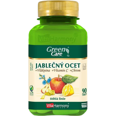 VITAHARMONY Jablečný ocet + vláknina + chrom + vitamin C 90 tablet VITAHARMONY Jablečný ocet + vláknina + chrom + vitamin C 90 tablet