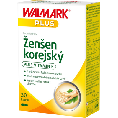 WALMARK Korejský ženšen - Bylinný doplněk - 30 kapslí WALMARK Korejský ženšen - Bylinný doplněk - 30 kapslí