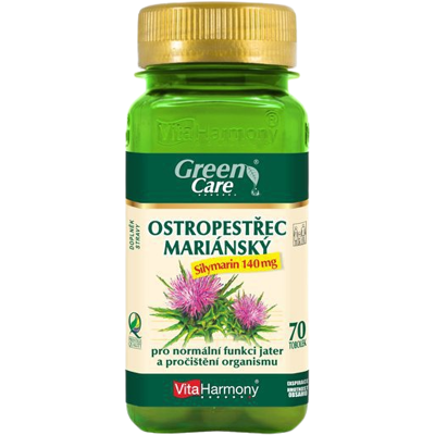 VITAHARMONY Ostropestřec Mariánský - Silymarin 140 mg 70 tobolek VITAHARMONY Ostropestřec Mariánský - Silymarin 140 mg 70 tobolek
