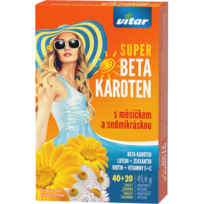 VITAR Super Beta-karoten+Měsíček+Sedmikráska 60 tablet VITAR Super Beta-karoten+Měsíček+Sedmikráska 60 tablet