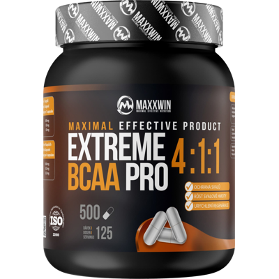 Maxxwin Extreme BCAA Pro 4:1:1 500 kapslí - Potravinový doplněk Maxxwin Extreme BCAA Pro 4:1:1 500 kapslí - Potravinový doplněk