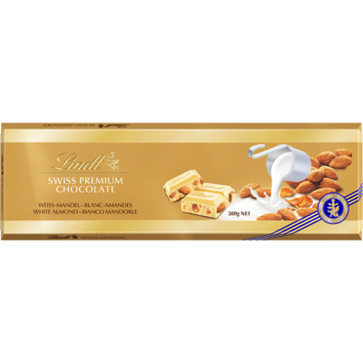 Lindt Model - Bílá Mandlová Čokoláda Tyčinka Lindt Model - Bílá Mandlová Čokoláda Tyčinka