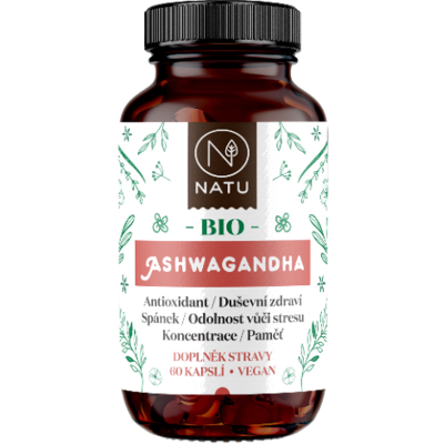 NATU BIO Ashwagandha 60 kapslí NATU BIO Ashwagandha 60 kapslí