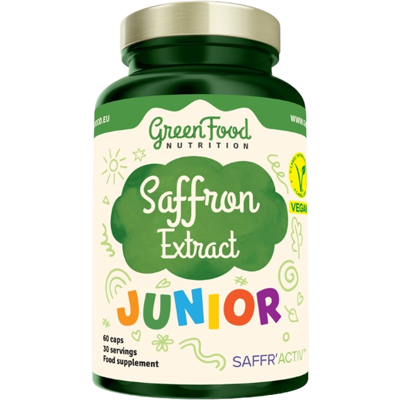 GREENFOOD NUTRITION Junior Saffron Extract 60 kapslí GREENFOOD NUTRITION Junior Saffron Extract 60 kapslí