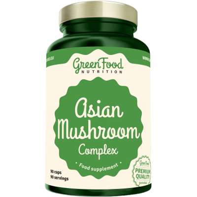 GREENFOOD NUTRITION Asian Mushroom Complex 90 kapslí GREENFOOD NUTRITION Asian Mushroom Complex 90 kapslí