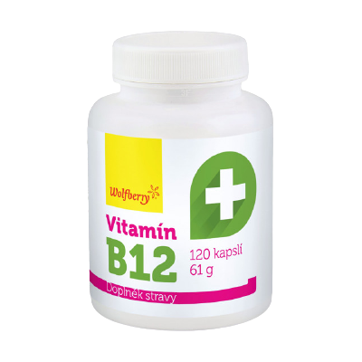 WOLFBERRY Vitamín B12 120 kapslí WOLFBERRY Vitamín B12 120 kapslí