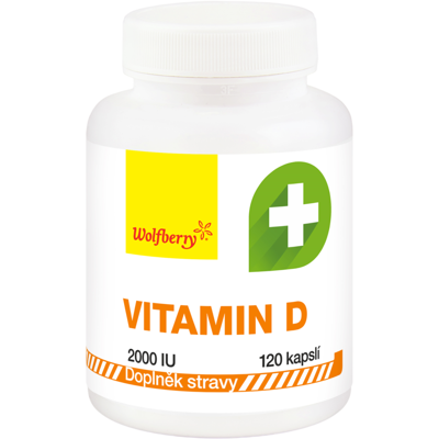 WOLFBERRY Vitamín D kapsle 120 kapslí WOLFBERRY Vitamín D kapsle 120 kapslí
