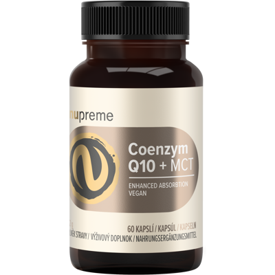 Nupreme Koenzym Q10 + MCT 60 kapslí - Výživový doplněk Nupreme Koenzym Q10 + MCT 60 kapslí - Výživový doplněk