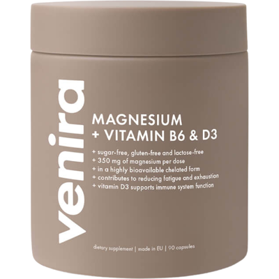 Venira - Magnesium s B6 a D - Doplnek stravy Venira - Magnesium s B6 a D - Doplnek stravy