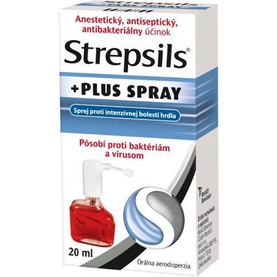 Strepsils Plus Spray - Úleva od bakterií a virů - Léčivý sprej Strepsils Plus Spray - Úleva od bakterií a virů - Léčivý sprej